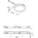Hera 5er Set LED M�bel-Einbauleuchte FAR 68, IP20, rund, LED-24-Stecker, CRi >90, Edelstahl-Optik, 4W 4000K 312lm 115�