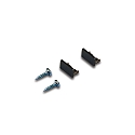 2pc. set of end cap for surface mount LED profile, 15/8mm, with fastening screws, black