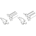 Surface mount LED profile 15/13mm for covering profile 15mm, length 100cm, black
