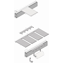 Hera Zubeh�r f�r Wandleuchte INTERO-LINE - Gl�serhalter-Aufsatz, 40cm, variabler Einsatz, Aluminium eloxiert, edelstahl-optik