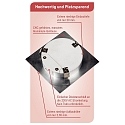HEITRONIC LED Einbaustrahler AUSTIN, Eckig, 6W 2700K 450lm 35�, Aluminium geb�rstet
