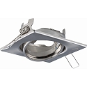 Einbaustrahler DL6802, eckig, GU5.3, Edelstahl geb�rstet, schwenkbar 30�