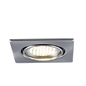 HEITRONIC Einbaustrahler DL6802, eckig, GU5.3, Edelstahl geb�rstet, schwenkbar 30�