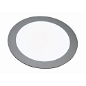 LED Einbau-Panel TOULOUSE, IP44, RUND, Aluminium, Silber matt / diffus, dimmbar, � 14.5cm, 7.5W 5600K 330lm 120�