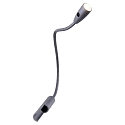 HEITRONIC LED Reading lamp BERTA, 15W, 3000K, 65lm, IP20, flex arm, silver