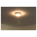HEITRONIC LED Downlight AURORA with side light ring, IP44, � 9,5cm, 10W 3000K 830lm, white