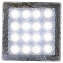 HEITRONIC LED Einbau-Pflasterstein AKIAKI, IP67, 10 x 10cm, 1.6W 3000K 145lm, begehbar, inkl. 30cm Kabel