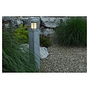 HEITRONIC Outdoor Floor luminaire LA MER, E27 max. 20W, granite / inox, seawater resistant, 70cm