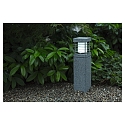 HEITRONIC Outdoor Floor luminaire LA MER, E27 max. 20W, granite / inox, seawater resistant, 40cm