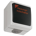 HEITRONIC Aufputz-Feuchtraum Heizungsnotschalter, beleuchtet, 2-polig, IP54, anthrazitgrau