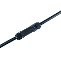 HEITRONIC Cable connector, 3 pole, 115x26,5mm, IP68, black
