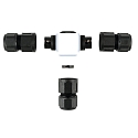 T Cable connector, 3 pole, IP68, black
