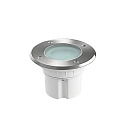 HEITRONIC LED Floor recessed spot MESSINA, round, 90�, 9W, 3000K, 500lm, IP67, silver