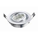 Recessed spot DL7801, ROUND, GU10 & GU5.3, LED max. 8W, IP20, swiveling, brushed aluminum