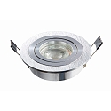 HEITRONIC Einbaustrahler DL7801, RUND, GU10 & GU5.3, LED max. 8W, IP20, schwenkbar, Alu geb�rstet