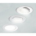 HEITRONIC LED Recessed spot DL7002, round, 38�, 5,5W, 3000K, 400lm, IP44, swiveling, white