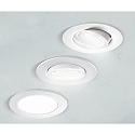 HEITRONIC LED Recessed spot DL7002, round, 38�, 5,5W, 3000K, 400lm, IP44, swiveling, white