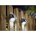 HEITRONIC 2er Set LED Solar-Wandleuchte SINTRA, IP44, 3000K, mit Tag-/Nacht-Sensor + Schalter, wei�