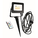 Outdoor LED Flutlichtstrahler KINGSTON RGB + CCT-Switch, IP44, 15W 1250lm 110�, mit Fernbedienung, dimmbar, anthrazit