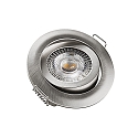 HEITRONIC LED Recessed spot DL7202, �82mm, 110�, 5W, 3000K, 380lm, IP20, swiveling, nickel