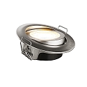 HEITRONIC LED Recessed spot DL7202, �82mm, 110�, 5W, 3000K, 380lm, IP20, swiveling, nickel