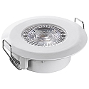 HEITRONIC LED Einbaustrahler DL7202, IP20, �8.2cm, 5W,3000K 380lm 38�, schwenkbar, wei�