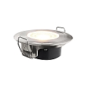 HEITRONIC LED Recessed spot DL7202, �82mm, 38�, 5W, 3000K, 380lm, IP44, nickel