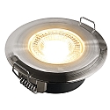 HEITRONIC LED Recessed spot DL7202, �82mm, 38�, 5W, 3000K, 380lm, IP44, nickel