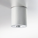HEITRONIC Aufbaustrahler ADL9001, IP20, rund, GU10 max. 5W, 25� schwenkbar, Anschlusskabel mit Klemme, aluminium geb�rstet