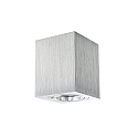 Aufbaustrahler ADL8001, IP20, eckig, GU10 max. 5W, 25� schwenkbar, Anschlusskabel mit Klemme, aluminium geb�rstet