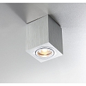 HEITRONIC Surface mounted spot ADL9001, square, GU10, IP20, 25� swiveling, brushed aluminum