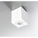 Aufbaustrahler ADL8001, IP20, eckig, GU10 max. 5W, 25� schwenkbar, Anschlusskabel mit Klemme, wei�