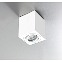 HEITRONIC Aufbaustrahler ADL8001, IP20, eckig, GU10 max. 5W, 25� schwenkbar, Anschlusskabel mit Klemme, wei�