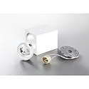 HEITRONIC Aufbaustrahler ADL8001, IP20, eckig, GU10 max. 5W, 25� schwenkbar, Anschlusskabel mit Klemme, wei�