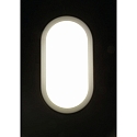 HEITRONIC LED Wall / Ceiling luminaire BODRUM, oval, 10W, 4000K, 700lm, light gray