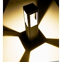 HEITRONIC LED Sockelleuchte TOSKANA II, IP65, eckig, 35cm, 8.5W 3000K 430lm, Alu-Druckguss / PC, anthrazit