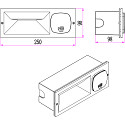 HEITRONIC LED Outdoor Wandeinbauleuche MURANO, mit Steckdose, 7W, 3000K, 190lm, IP54, anthrazit