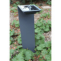 HEITRONIC LED Akku-Solar-Stehleuchte Z-LINE, IP54, 50cm, 3.7V, 2W 3000K 230lm, mit D�mmerungs-Sensor + Erdspie�, dimmbar, anthrazit