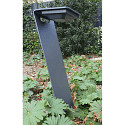 HEITRONIC LED Akku-Solar-Stehleuchte Z-LINE, IP54, 50cm, 3.7V, 2W 3000K 230lm, mit D�mmerungs-Sensor + Erdspie�, dimmbar, anthrazit