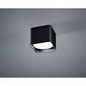 ceiling luminaire DORA square IP20, satined, black matt 