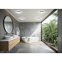 Helestra LED Bad-Deckenleuchte COSI 110, IP30, 7W 2900K 610lm, CRi >90, dimmbar, Glas satiniert + poliert, mattschwarz
