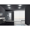 Helestra LED Bad-Deckenleuchte COSI 110, IP30, 7W 2900K 610lm, CRi >90, dimmbar, Glas satiniert + poliert, mattschwarz