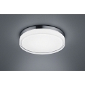 LED Bad-Deckenleuchte TANA 33, � 33cm, IP44, 22W 2900K 1050lm, CRi >90, Glas teilsatiniert, chrom