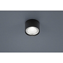 LED Ceiling luminaire KARI LED, round, IP30, black matt