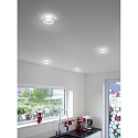 Helestra LED Ceiling recessed luminaire SKA LED, IP20, glass partially satined