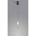 LED Pendelleuchte LIDOS, IP20, direkt / indirekt, 1-flammig, 11W 2700K 870lm, CRi >90, dimmbar, EASY-Lift, schwarz / gold