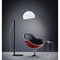 Helestra Floor lamp DORO, E27, IP20, black matt-chrome