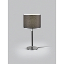 table lamp OPPO with shade, with pull switch chain E27 IP20, black matt, black chrome 