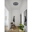 Helestra LED Ceiling luminaire SONA LED, 59,5cm, IP20, black matt