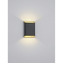 wall luminaire TOCO square, direct / indirect IP54, black matt dimmable